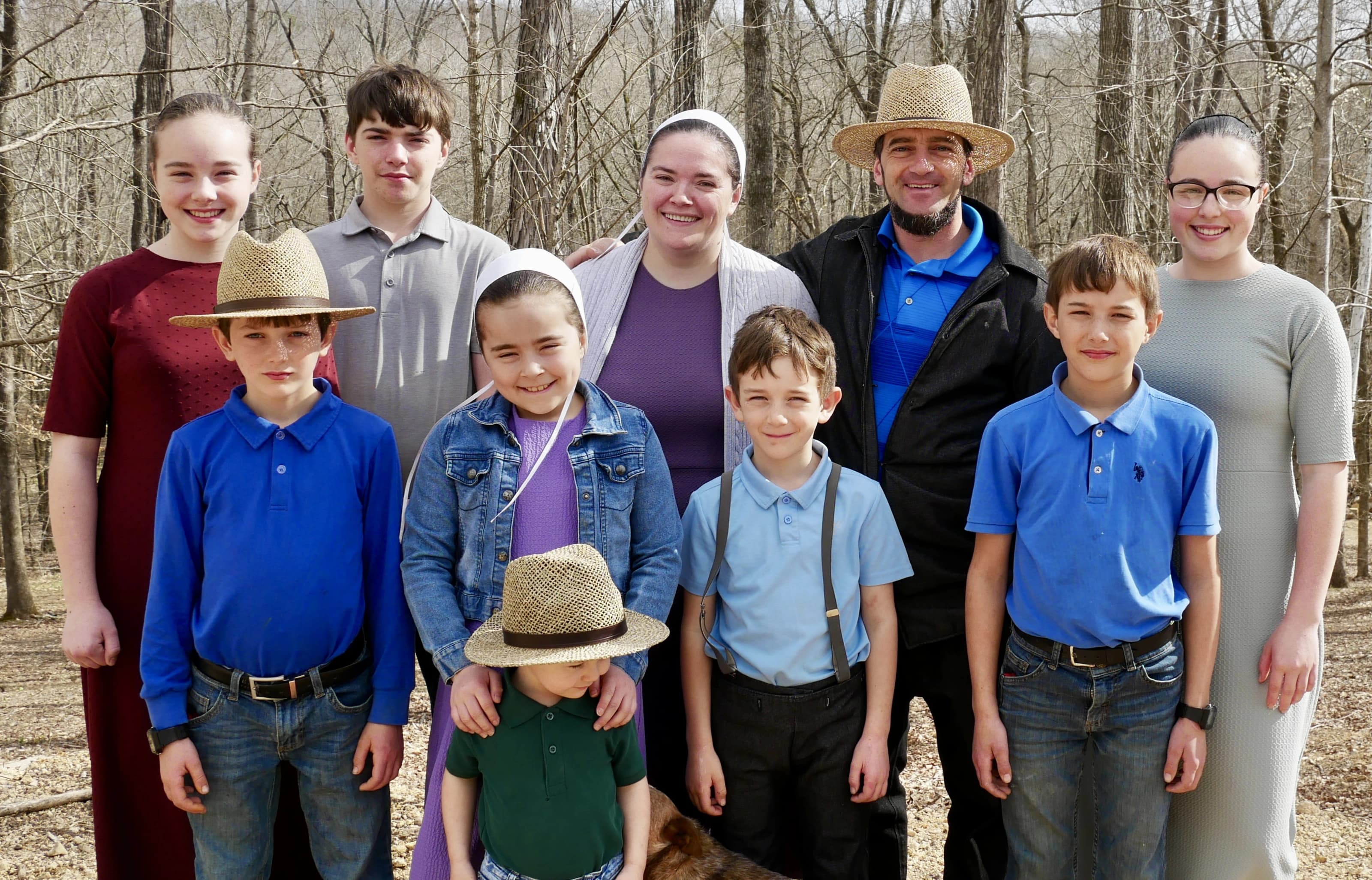 The Glick family at Amish Homesteading